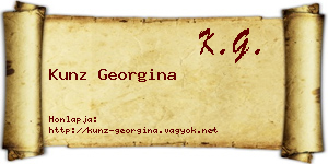 Kunz Georgina névjegykártya